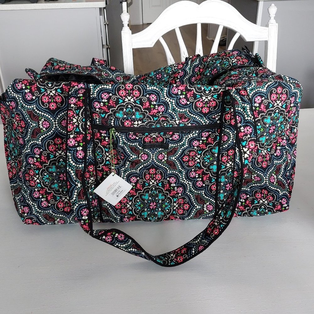 Vera Bradley Disney Mickey's Medallion large duffel NWT